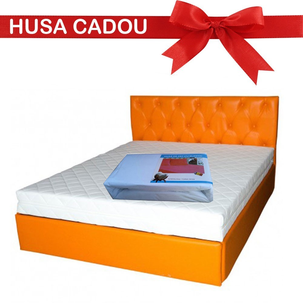 Saltea cu spuma, Nova Comfort Flex 140x200x20cm, fermitate tare, hipoalergenica, husa detasabila, Saltsib